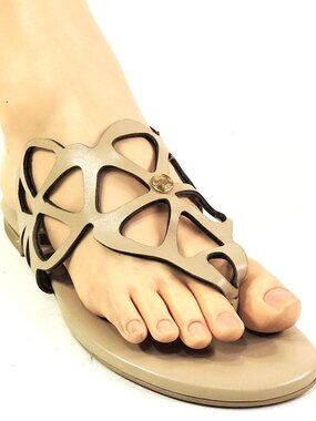 PAOLA FABIANI 🇮🇹 WOMEN'S BEIGE SOFT LEATHER COMFORT SUMMER FLAT SANDALS